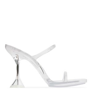 Amina Muaddi Clear Heel Sandals